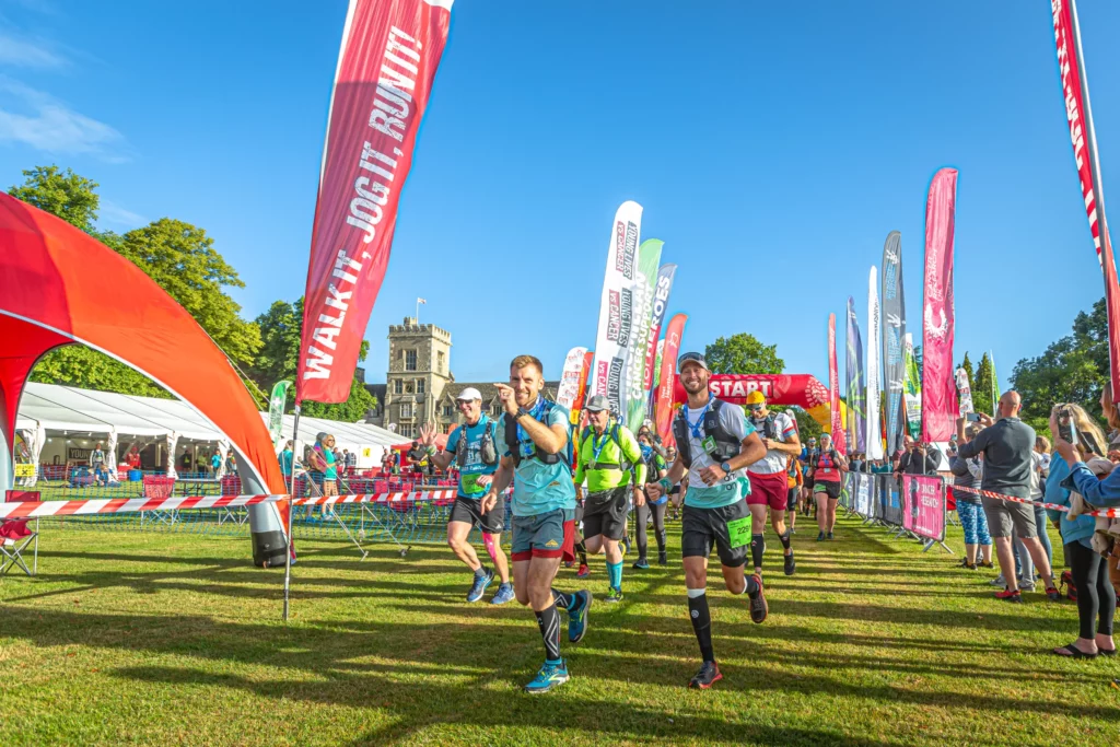 The start line of the Cotswold Way Challenge