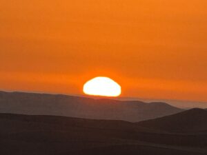 Sunset in the Sahara Desert