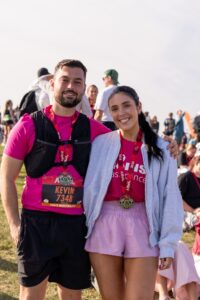 Kevin and Becca with their medals